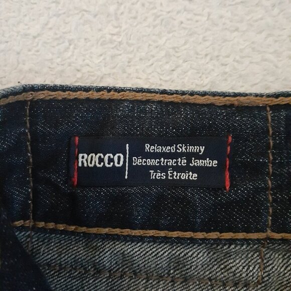 True Religion Men's Size 30 Medium Wash Distressed Rocco Relaxed Skinny Jeans - Picture 6 of 16